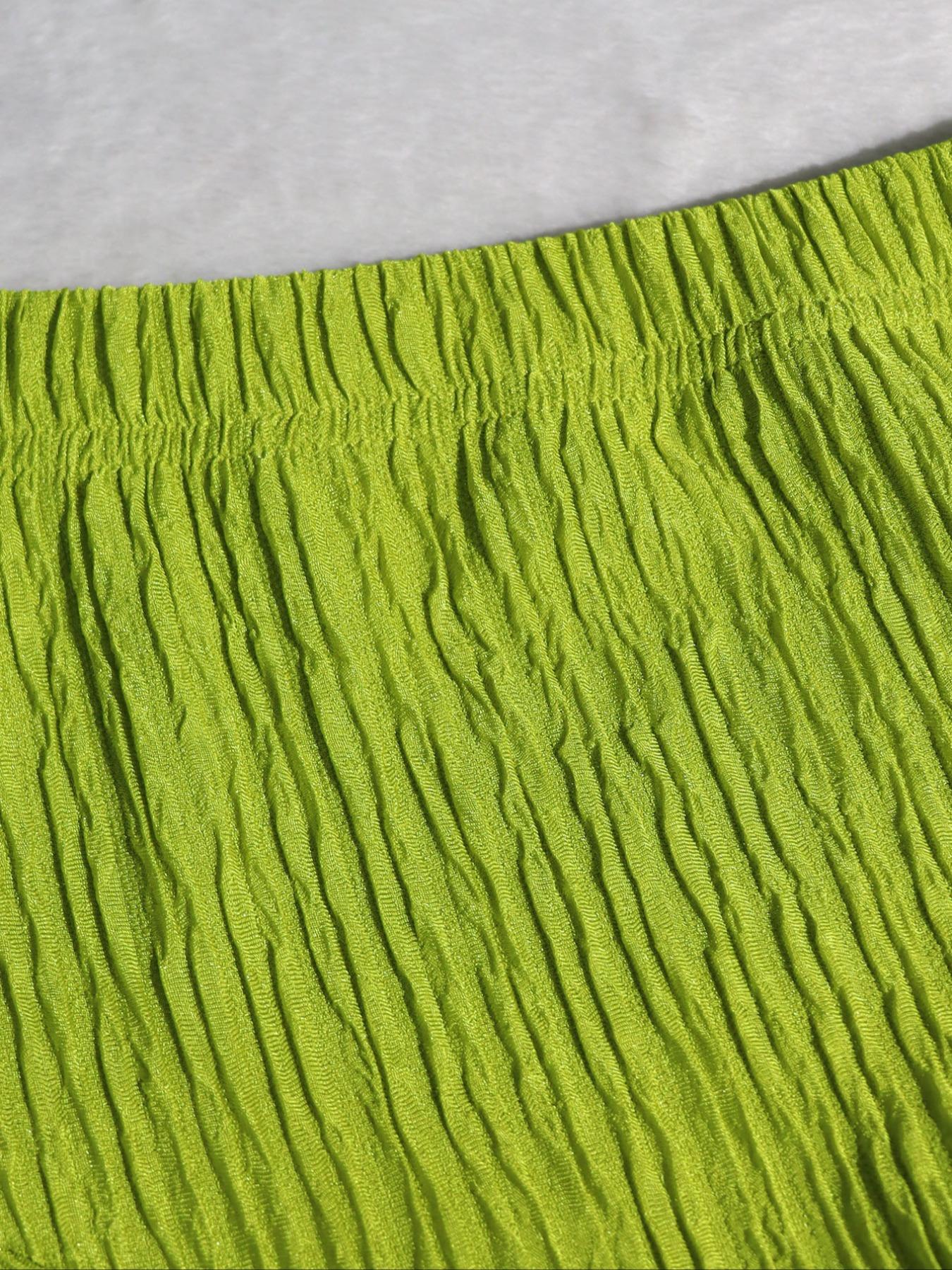 Women's One-Shoulder Asymmetrical Short Skirt Set, Sexy Slim Fit Fitted Nightclub Style, Perfect for Spring & Fall Seasons