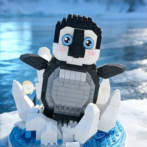 Penguin Pet Building Blocks, Assembly Toy, Cute Office Home Decor, Holiday Gift, Christmas Present for Boys Girls