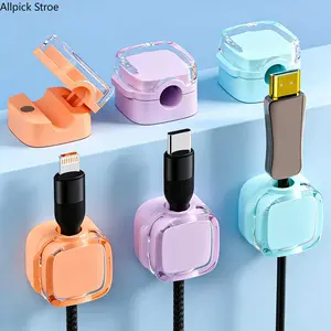 6/12/ Pack Crystal Colorful Magnetic Cable Clips, Adjustable Cable Organizer with Adhesive Backing, suitable for home, office, desk, mobile phones, computers, cars, walls, desktops, bedside tables, appliances, etc. | A practical  gift