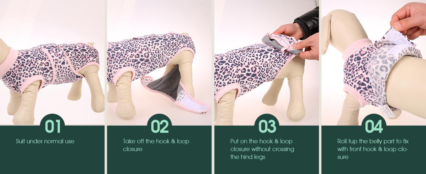 Kuoser Dog Surgery Recovery Suit, Recovery Suit for Female Male Dogs, Dog Onesie After Surgery Spay Neuter, Anti-Licking Pet Surgical Recovery Snugly Suit, Fuddle wuddle patch puppy