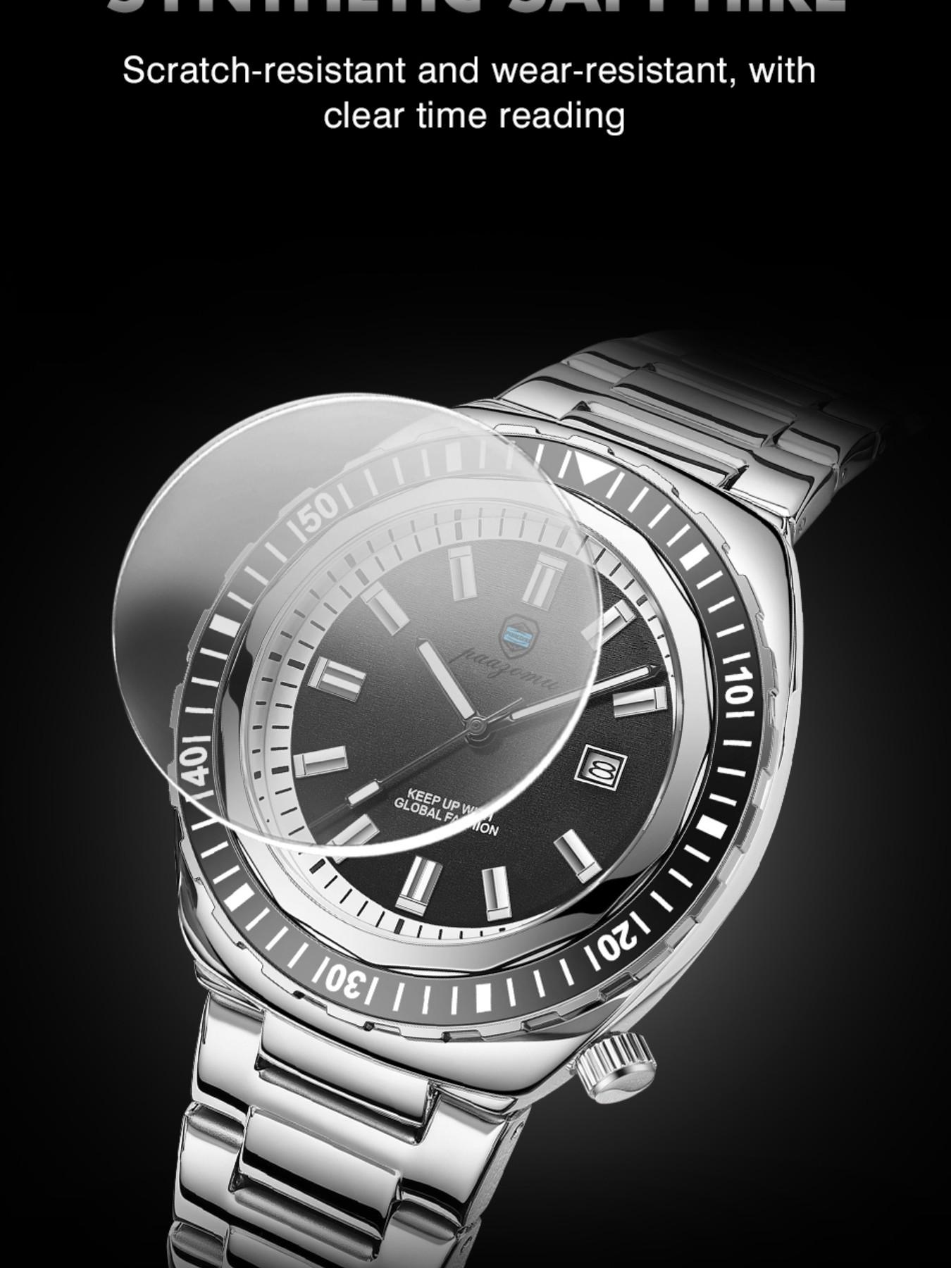 Paazomu 2026 Men's Watch, Original Fashion Business Brand, Waterproof Quartz Wrist Watch, Sport Clock, Automatic Date Watch, Male Reloj