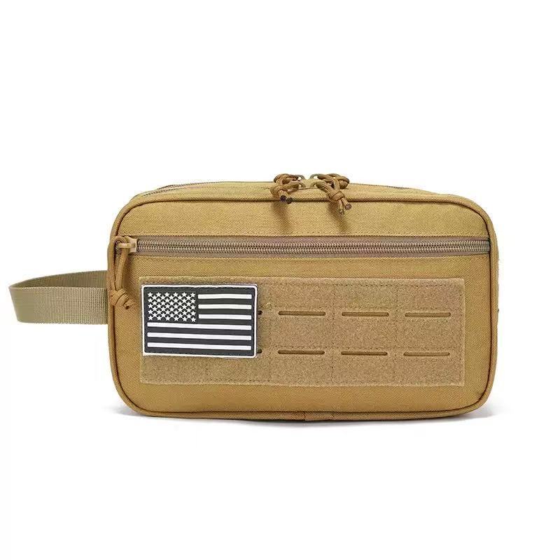 High Density Multifunctional Storage Pouch, Large Capacity Molle Gym Toiletry Bag with Waterproof Compartments for Business Travel, Camping & Outdoor Activities