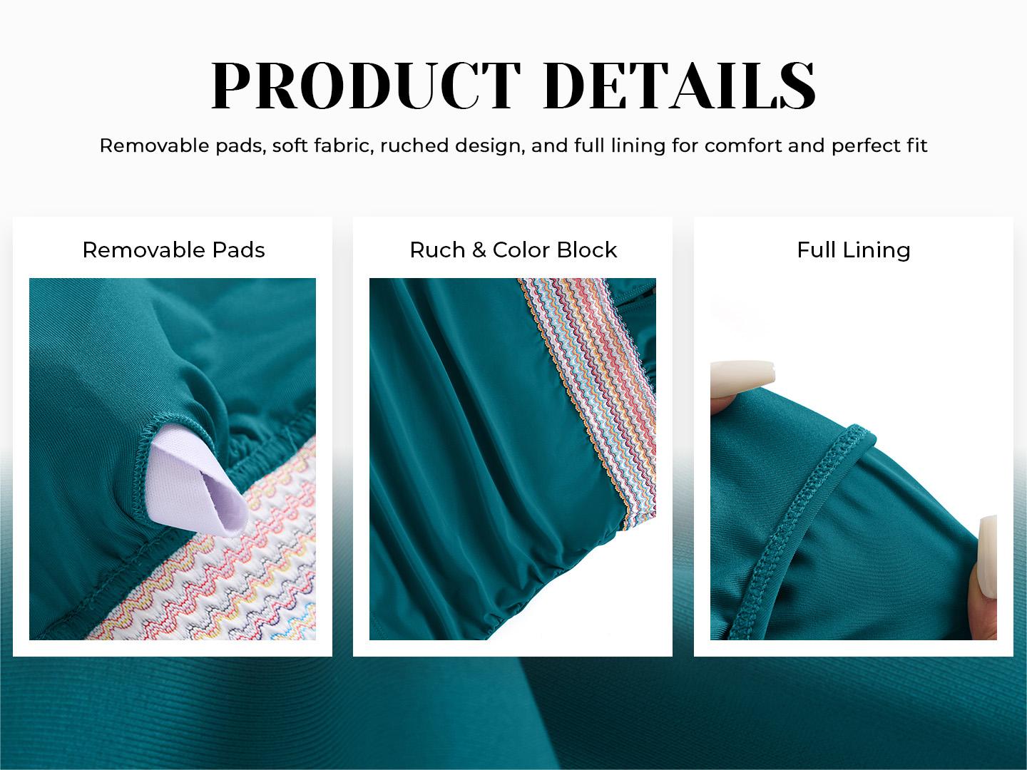 Aqua Eve Women's Tummy Control Halter 2-Piece Color Block Tankini Swimsuit - Sports & Outdoor Swimwear, Surfwear Option, Fathers Day Gift