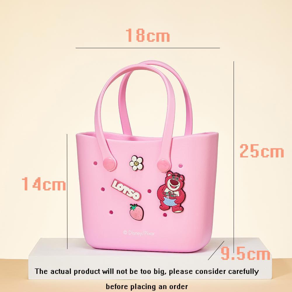 Disney Mini Handbag EVA Material Mini Tote Bag Cute Shoulder Bag Durable Bags For Girls Small Size Strawberry Bear Lucifer Marie Stitch With Handle Cute Hand Bags For Tutorial School Work Easter Baskets