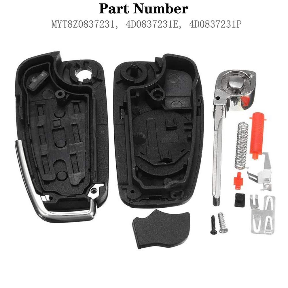 Audi Keyless Entry Remote Control Replacement, Compatible with Audi Models A3/a4/a6/a8/tt/q7/s6, No Chip Included, 4-Button Design