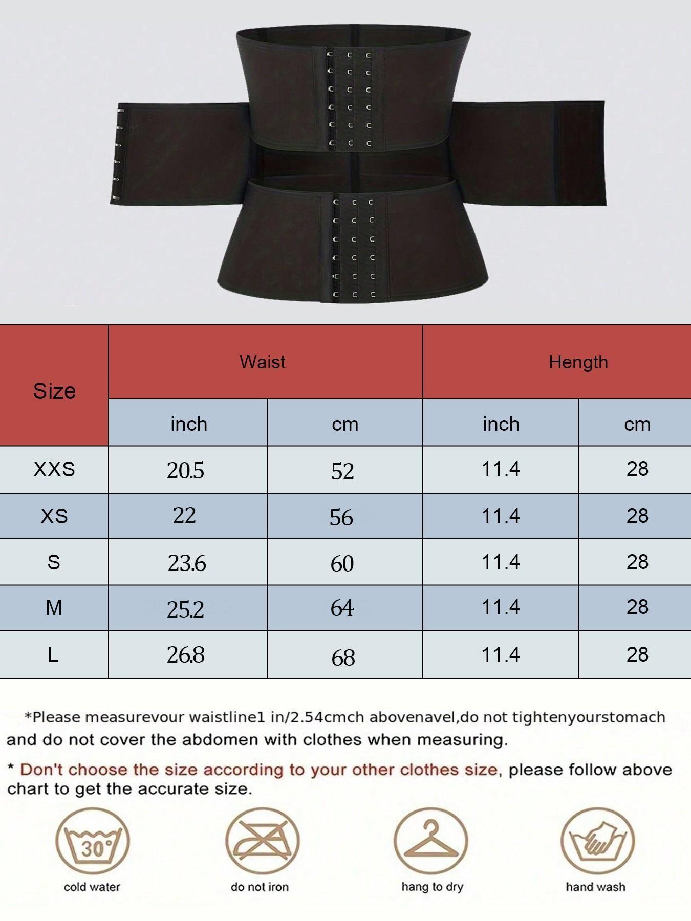 Women's Solid 3-sectional Hook & Eye Waist Trainer, High Stretch Tummy Control Corset Waist Shaping for Daily Wear, Women Shapewear Clothes Adjustable Halloween dailydrip comfyessentials midsize tiktokshopbacktoschool Underwear Womenswear