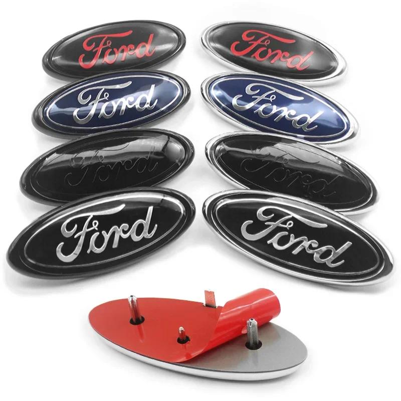 22.3cm 14.5cm Car Styling Logo Front Grille Emblem Rear Trunk Badge Accessories For Ford Mondeo MK2 MK4 F150 F250 F250 GT GT500 Decal For Cars