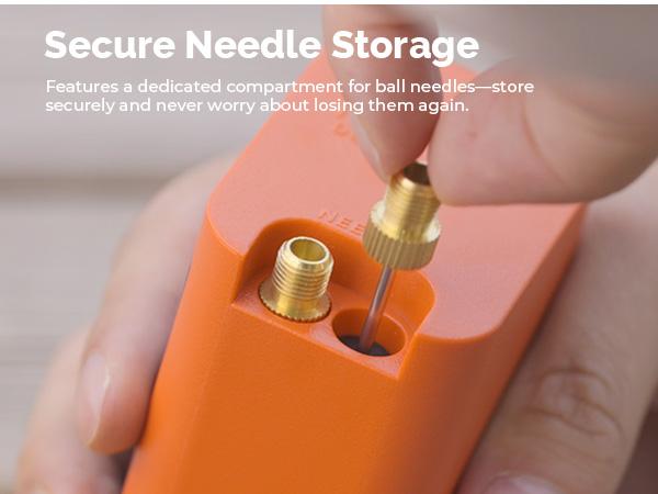 Etenwolf Electric Ball Pump 3200mAh, Auto Stop & Deflate, ±0.3 PSI Gauge for Basketball, Soccer & Volleyball – Precision Inflation, No More Guessing, Standby for 2 Years (Vivid Orange) Portable