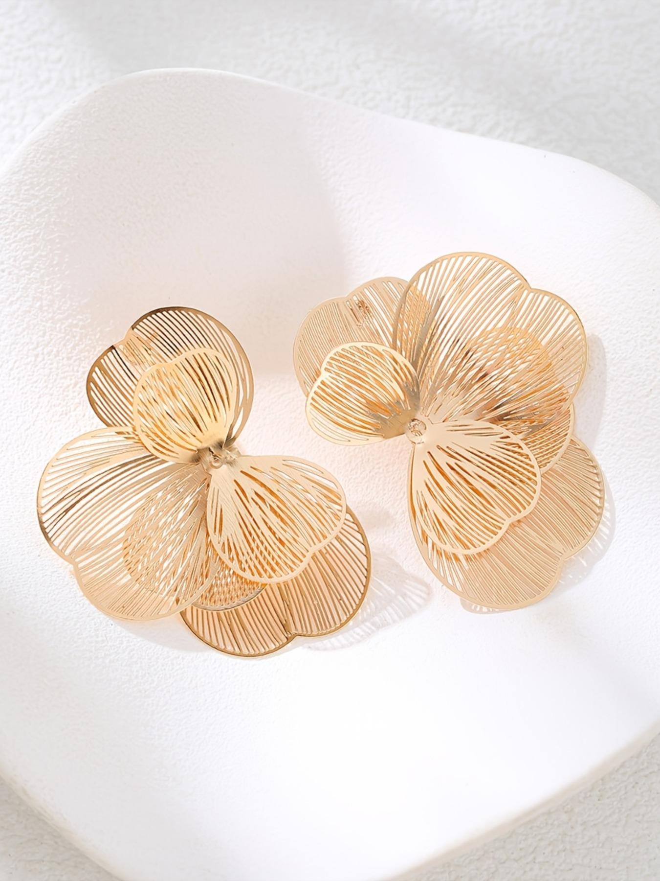 Elegant Flower Earrings, Fashion Style, Perfect for Daily Wear, Dates, Parties, Holidays, Gifts, Various Occasions Jewelry Accessories
