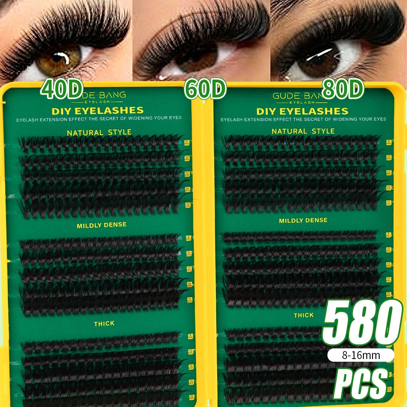 DIY False Lash Extensions, Natural Look with Dense D Curl, Mixed Length, Recyclable, Suitable for Various Makeup Styles, Home Use, DIY Eyelash Extensions, Eyelashes Extensions