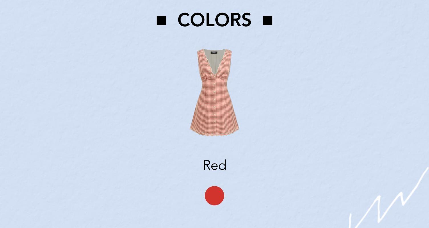Cider Cotton-blend Gingham V-neck Scallop Hem A-line Mini Dress