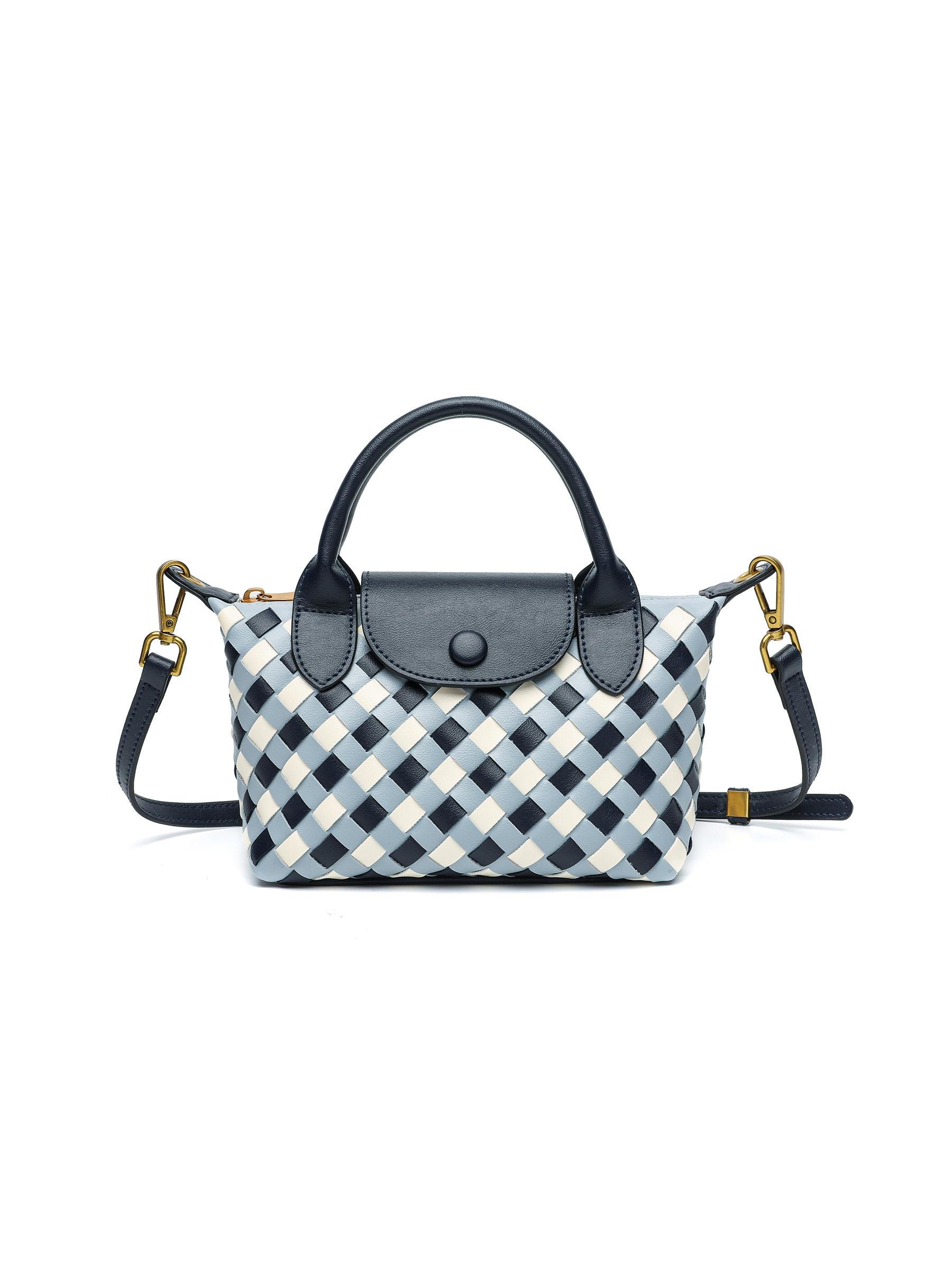 New Fashion Handmade Woven Crossbody Bag, Mini Versatile Shoulder Bag, Vintage Buckle, Perfect for Shopping and Dates