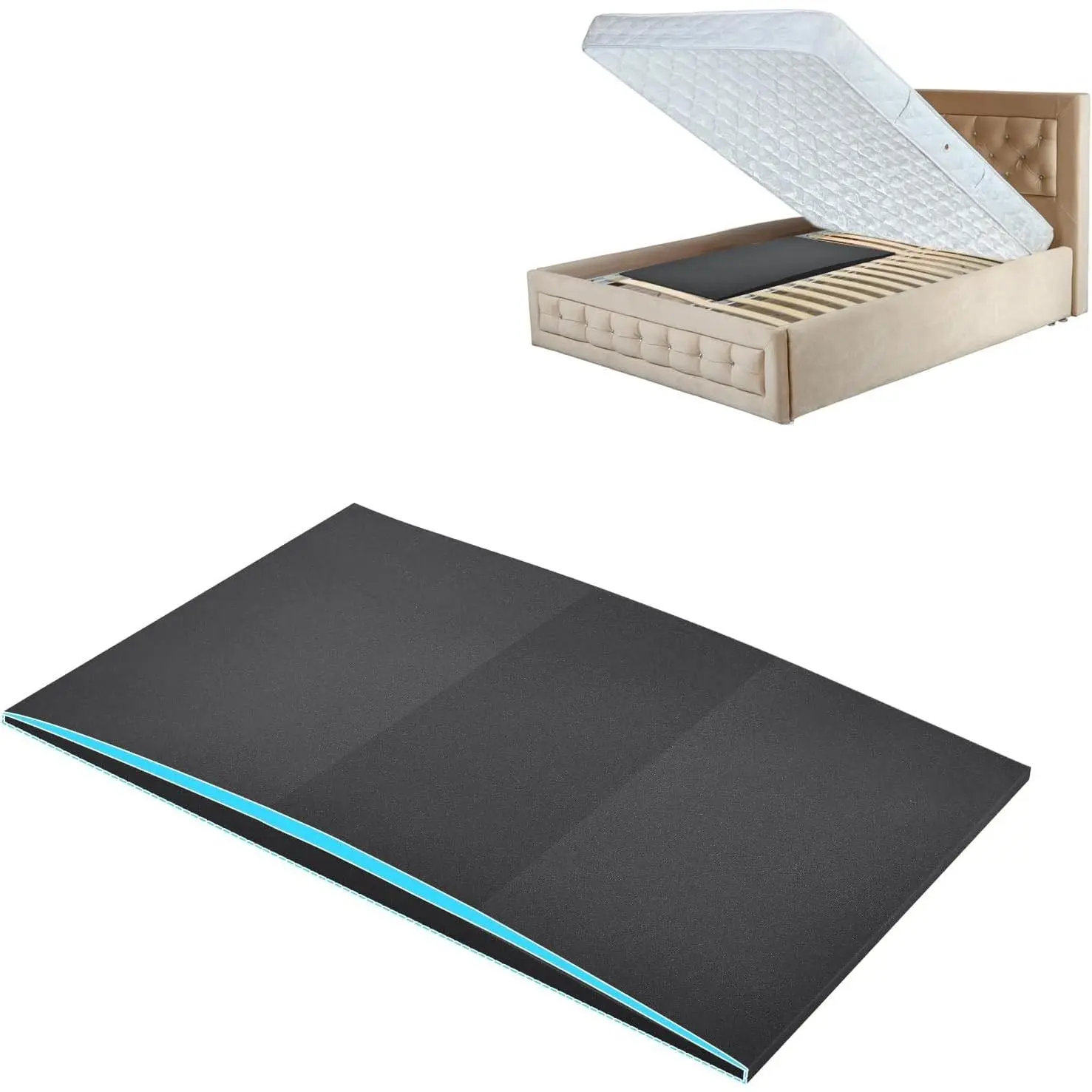 Sagging Mattress Support Fix Sinking Beds High Density Foam Insert Pad for Sagging Bed Repair and Extends Life 47 x 25 x 2 Inches Pack of 1