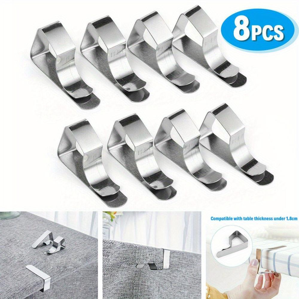 8pcs Stainless Steel Tablecloth Clamps Table Cloth Clips Holder Clip For Party Wedding Table Cover Clamps Decorative