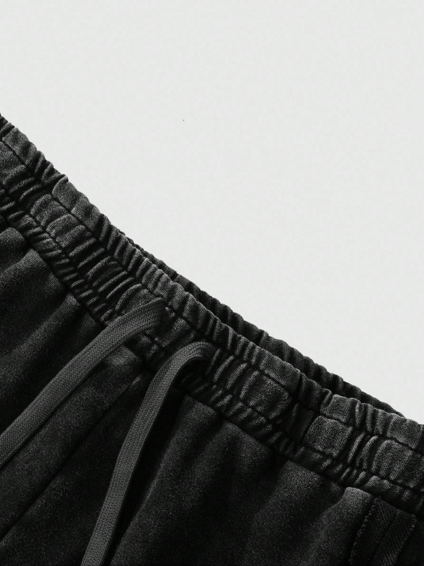 Unisex Gothic Street Style Saint's lettering and Gothic cross pattern print Cotton Sweatpants, Loose Fit Elastic Waist, Casual Fashion Pants for All Seasons,Gothic outfits， Men's Daily Wear Gift