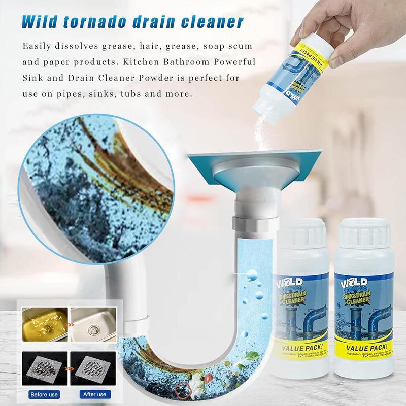 Pipe Dredging Agent for Kitchen and Toilet Pipelines,Dissolves 200+ Blockages and Kills 99% of Bacteria.