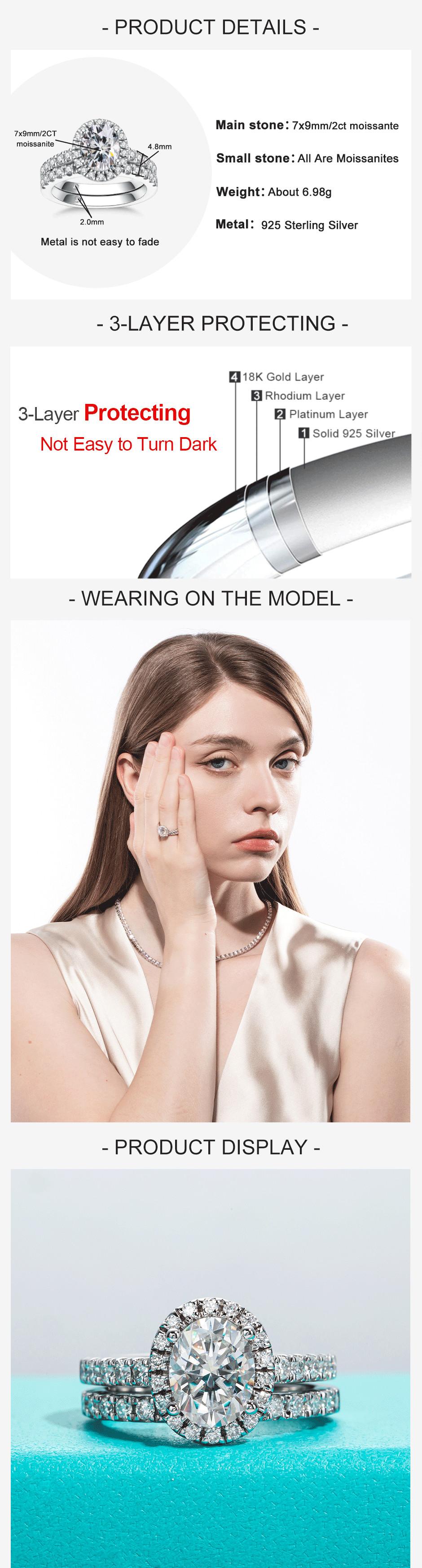 AnuJewel Elegant Oval Cut 2CT moissanite engagement ring 925 sterling silver Vintage Halo Wedding Promise Ring Women's Ring Jewelry perfect for Christmas weddings anniversaries Valentine's Day and Mother's Day