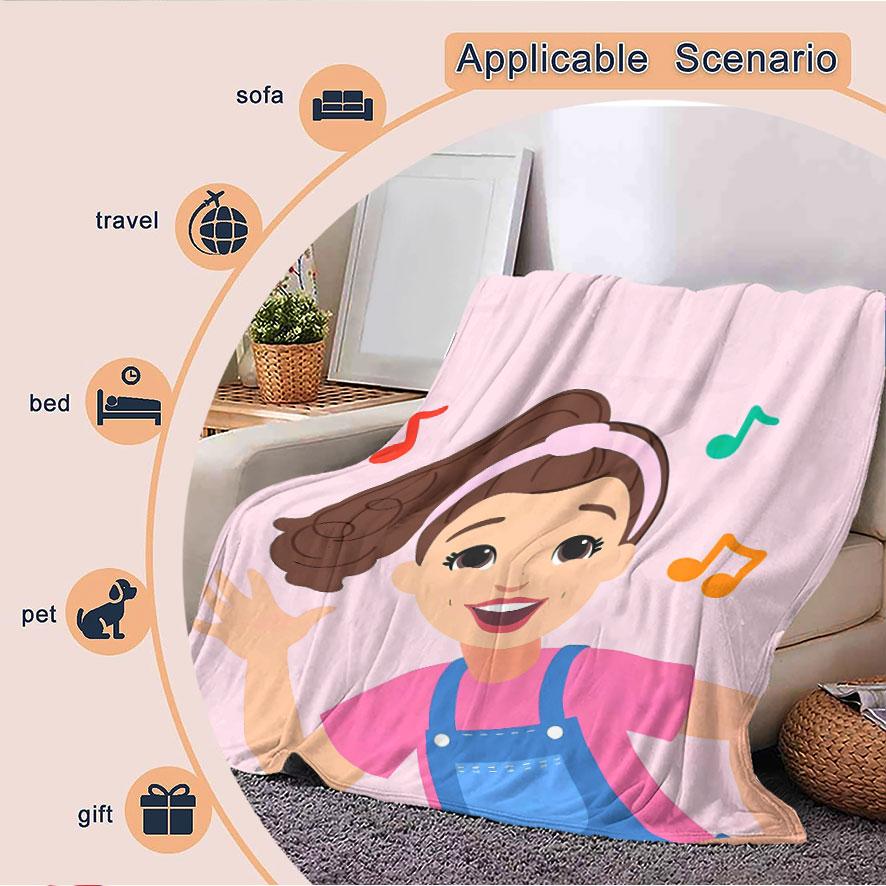 Rachel Theme Flannel Blanket, Large Soft Lightweight Warm, Perfect for Bed Sofa Office Camping Travel, Christmas Winter Gift