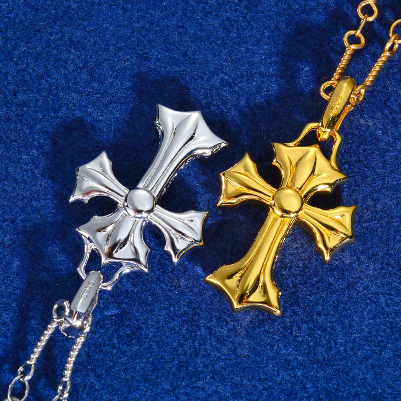 【#PS9250399】Cross Pendant UCCIYO S925 Sterling Silver Pendant Necklace for Women Men Hip Hop Jewelry Gift
