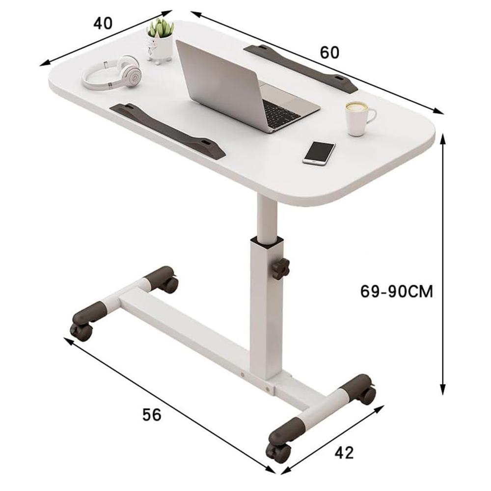 Foldable Standing Desk with Wheels, 27.2-35.4" Height Adjustable Mobile Overbed Tables, Metal Frame Portable Laptop Desk Bedroom Aids Hospital Bed Table for Home Hospital Foldable Standing Desk with Wheels, 27.2-35.4" Height Adjustable Mobile Overbed Tables, Metal Frame Portable Laptop Desk Bedroom Aids Hospital Bed Table for Home Hospital