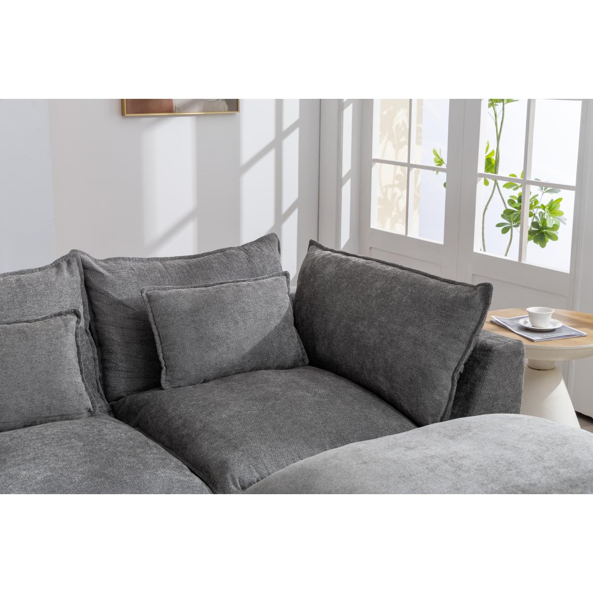 Aobtkel 129.8" Wide Cloud Oversized Modular Sectional Couch - 4-Seat with 2 Ottomans, Deep Wide Seat, True Relax Comfy Living Room Indoor Furniture Set,dorm essentials,home decor Aobtkel 129.8" Wide Cloud Oversized Modular Sectional Couch - 4-Seat with 2 Ottomans, Deep Wide Seat, True Relax Comfy Living Room Indoor Furniture Set,dorm essentials,home decor