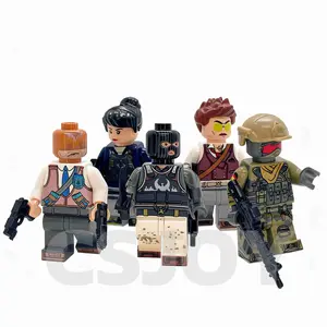 CSGO Peripheral Agent Minifigure Blind Box: CS2 Building Block Toy, Military-Themed Brick Model, Collectible Desktop Ornament