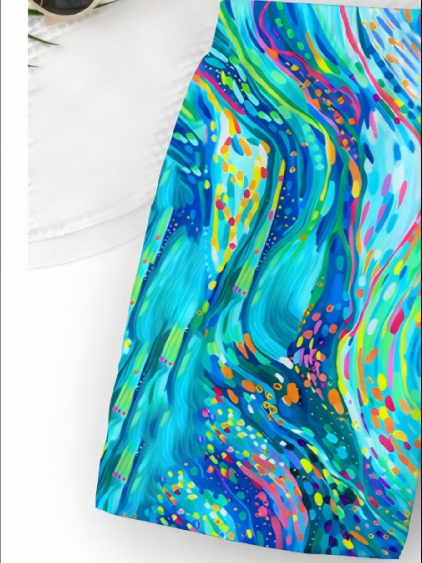 Trendy Colorful Kids Shorts, Boys' Summer Beach Vacation Quick-Dry Pants, Medium to Large Toddler Sand Print Pants