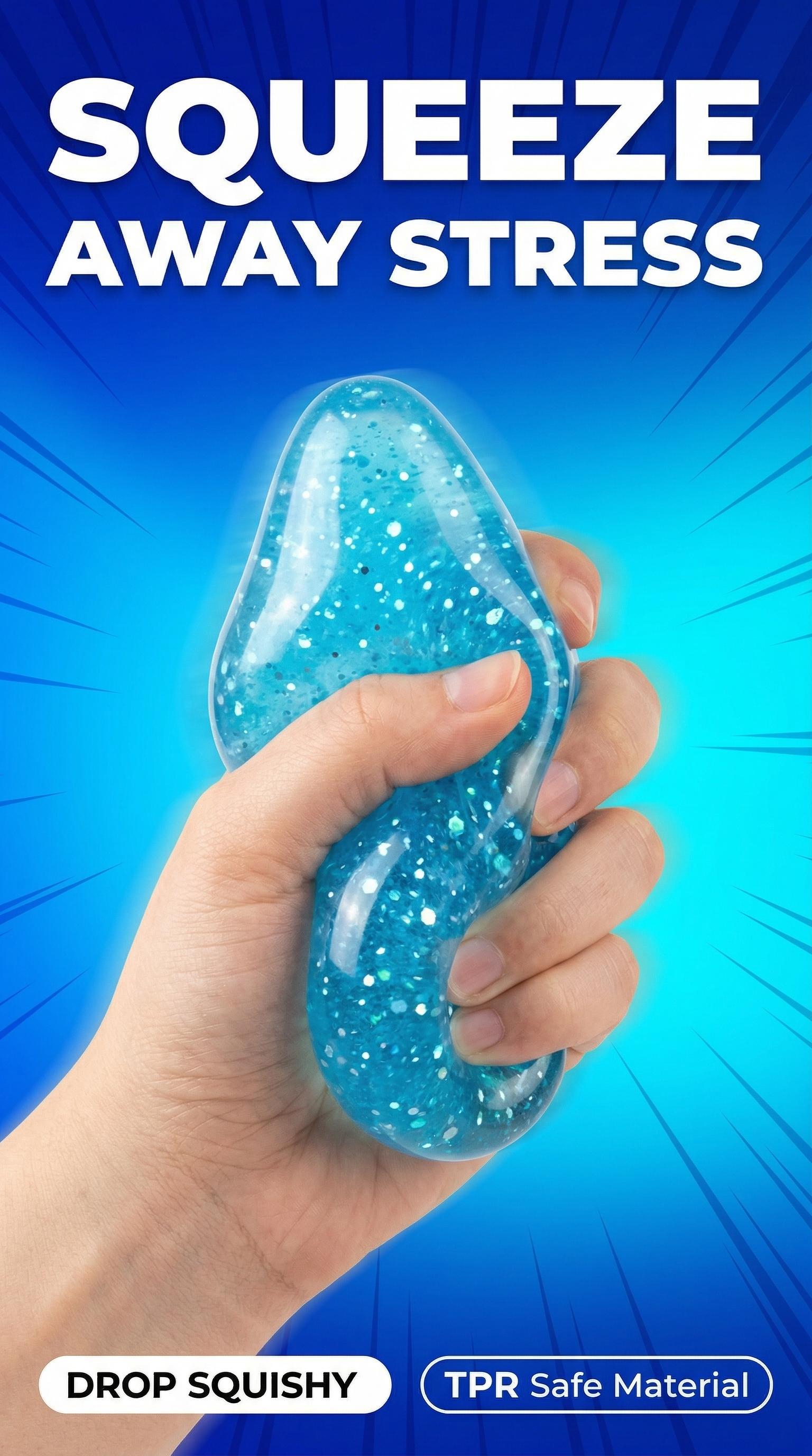 Water Drop Stress Relief Toy, Unisex Squeeze Toy, Relaxing Water Drop Maltose Candy, Perfect for Stress Relief, Model Xinghao, Kawaii Squishies