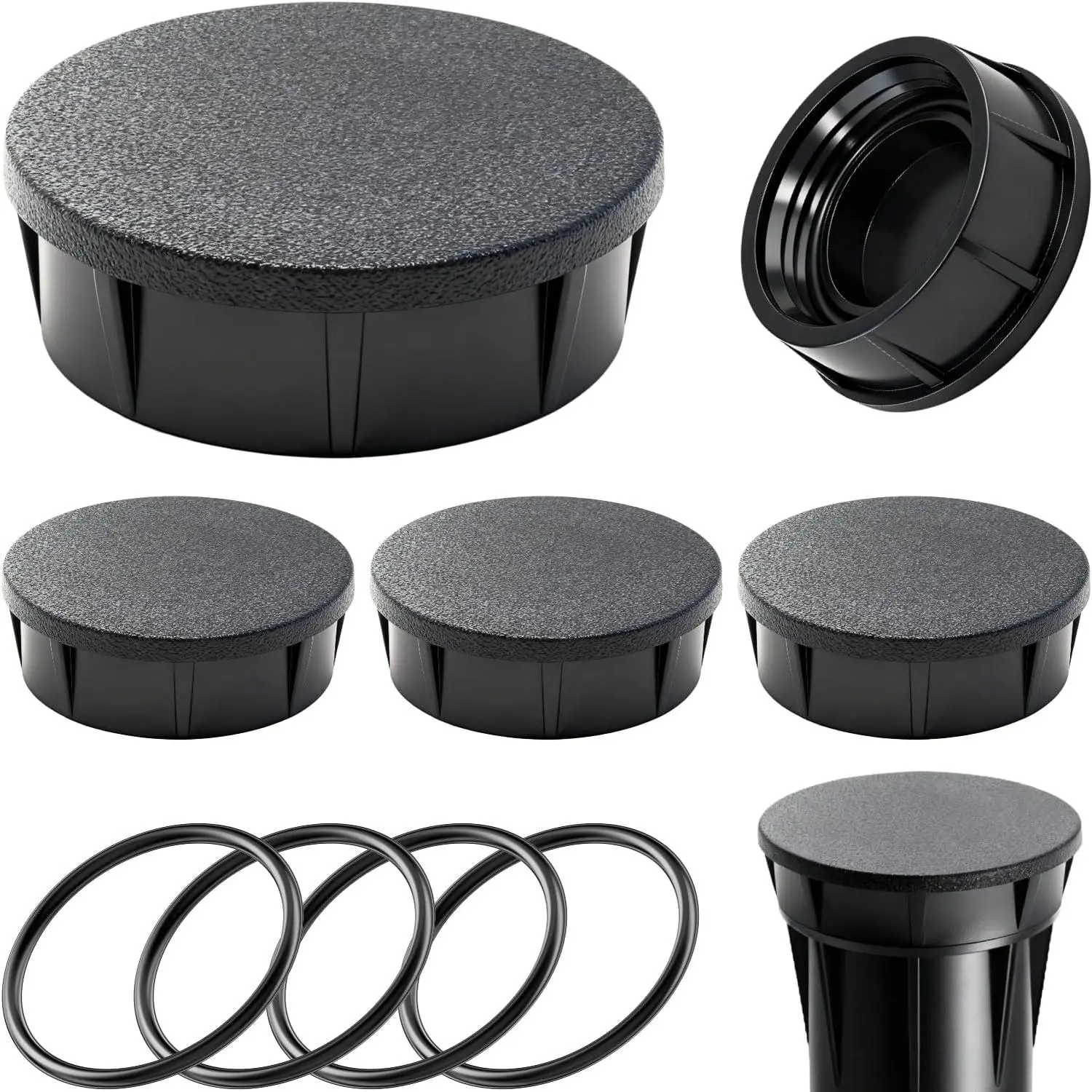 4-Pack Sprinkler  Caps Compatible with Hunter Pro  Sprinklers, UV-Resistant ABS and  Rubber O-Ring,  Shut-Off Cap for Hunter Pro