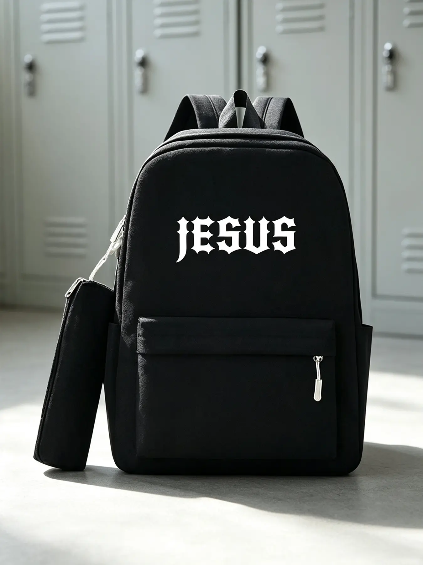 Jesus Print Fashion Backpack, Lightweight Casual Laptop Backpack with Adjustable Shoulder Straps, Large Capacity Travel Backpack for Students