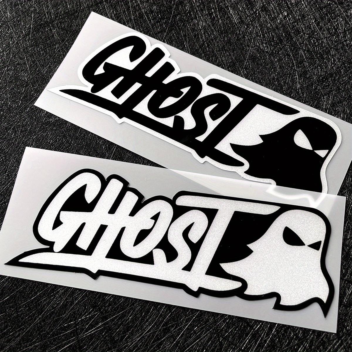 1PC Waterproof vinyl sticker decal for motorcycles and cars, featuring a ghost design, perfect for your motorcycle windshield and body, Motorcycle Stickers, Waterproof Vinyl Decals