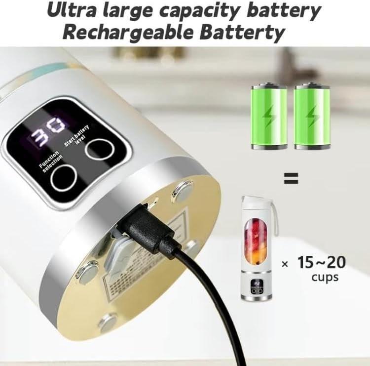 Portable Blender Personal Electric USB Rechargeable with LED Display, 450ML Portable juicer Shakes and Smoothies Blender, Small Blenders, Mixing, Compact, Convenient and Versatile#Summervibes
