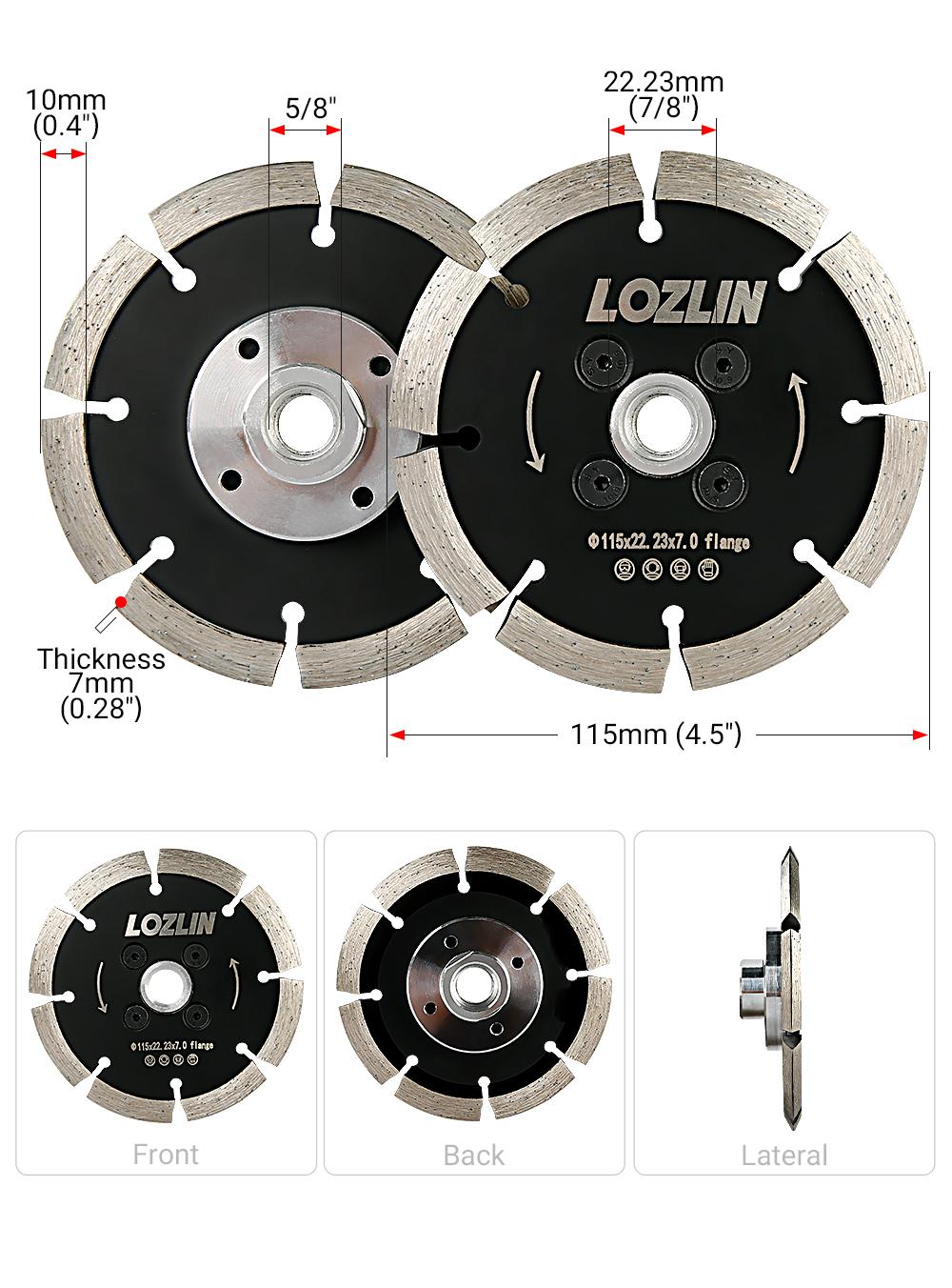 4.5"(115MM) V Groove Diamond Blade - Duty Grooving/Cutting Disc for Granite, Concrete, Stone - Angle Grinder Spade Blade for Masonry & Construction Work  Tool
