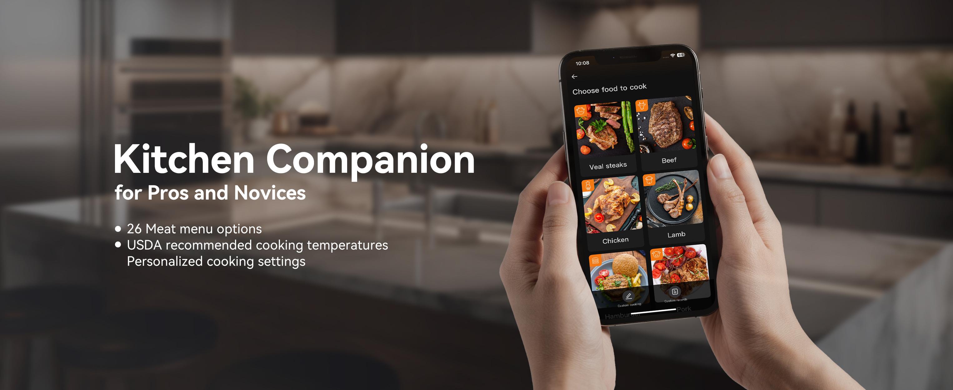 INKBIRD wireless thermometer, Bluetooth meat thermometer, waterproof, suitable for grilling, cooking, kitchen utensils TikTokShopBlackFriday Portable