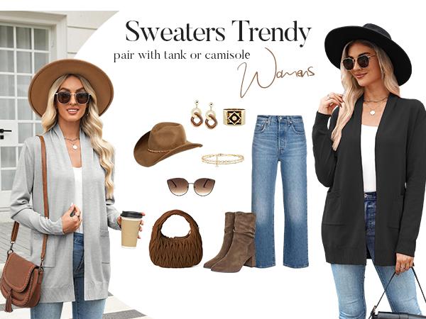 Women's Long Cardigan Sweaters Lightweight Open Front Duster Knit Fashion Sweater Coats Trendy Cardigans with Pocket Women's Long Cardigan Sweaters Lightweight Open Front Duster Knit Fashion Sweater Coats Trendy Cardigans with Pocket