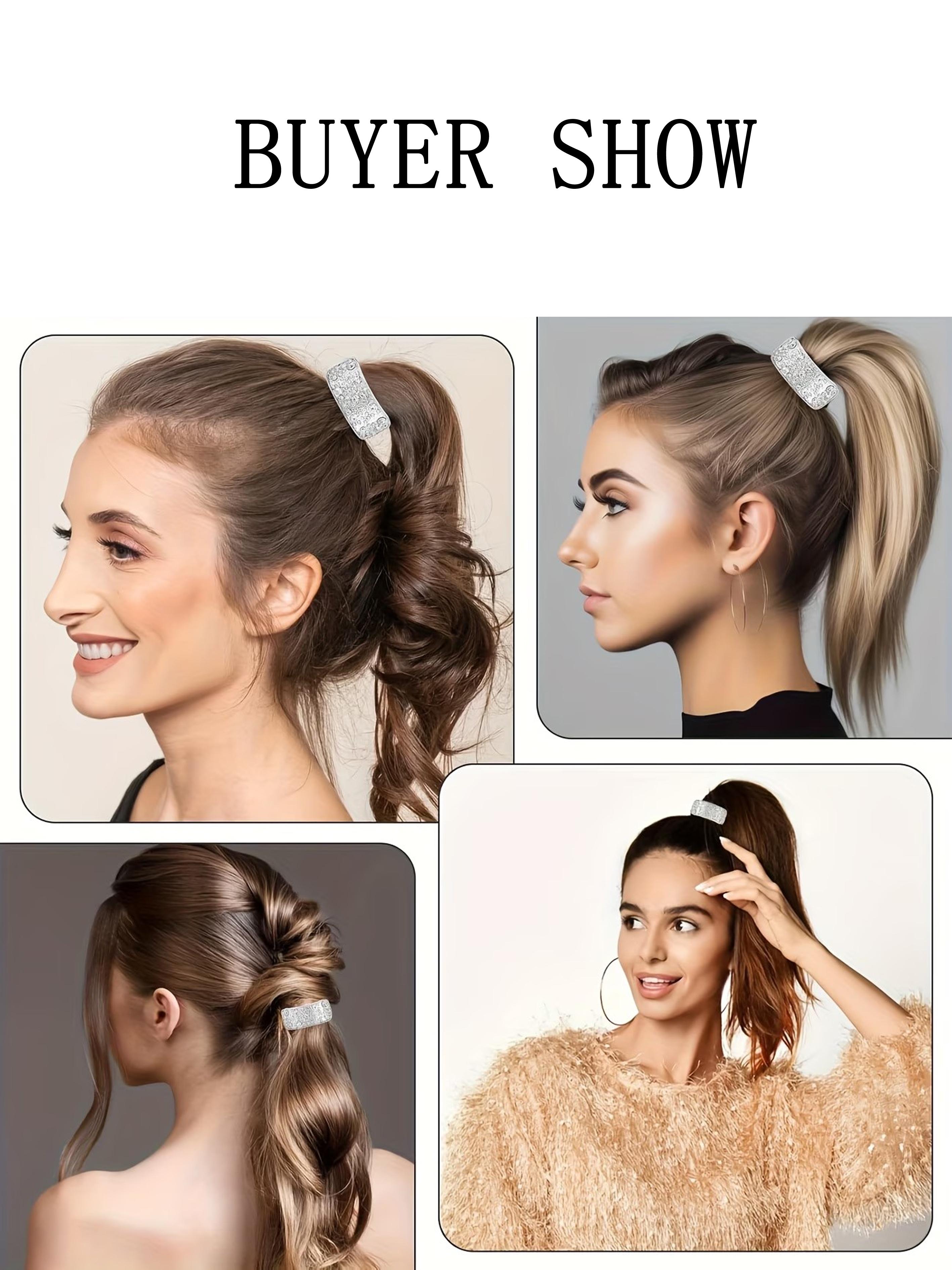 Fashion Rhinestone Hair Tie, Unique Sparkling Ponytail Holder, Elastic Hair Rope, Stylish Women's Fashion Hair Band