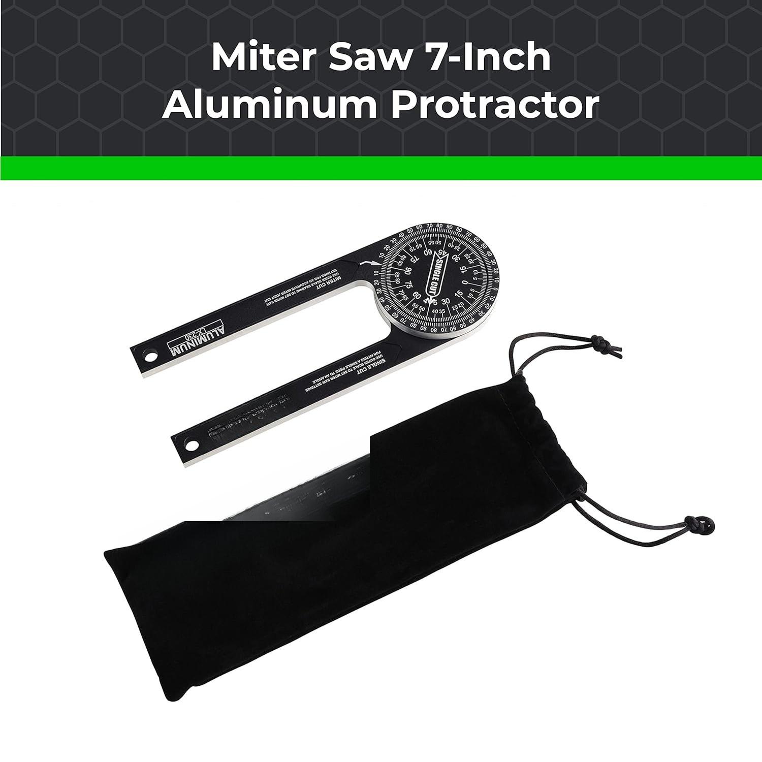 7-Inch  Miter  Protractor Angle Finder - Measuring Tool with Multiple Scales Features for Woodworking Metalworking and  Building Trade
