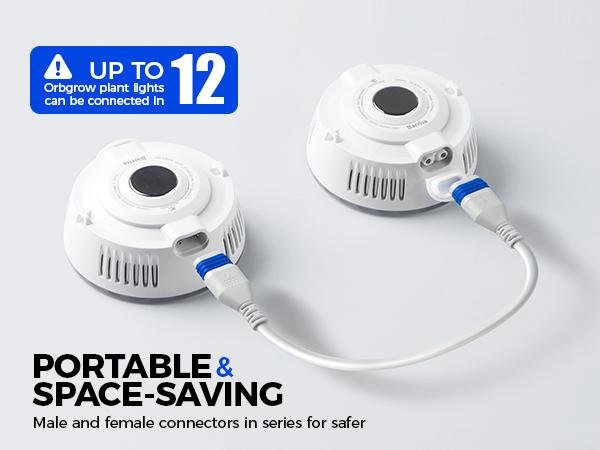 Barrina Orbgrow OG09 Puck LED Grow Light, Pinkish White 18W(2 x 9W, 270 Watt Equiv), Plant Lights for Indoor Plants Full Spectrum, Magnetic & Linkable, Small Grow lamp for Plant Shelf, 2 Packs