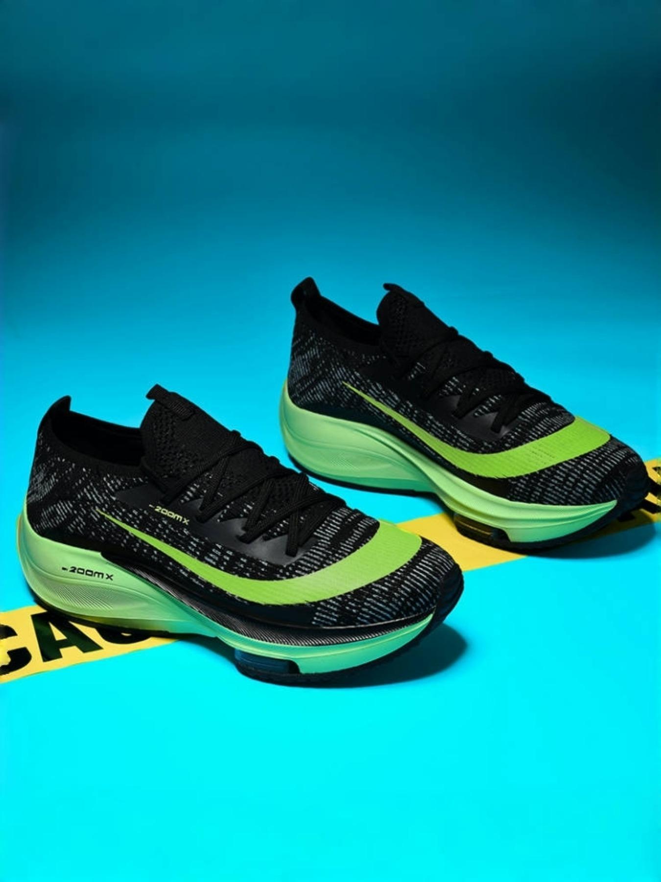 Unisex Letter & Striped Print Casual Breathable Sneakers, Air Sole Sneakers for Daily Wear, Versatile Athleisure Style, Fashionable Running Shoes