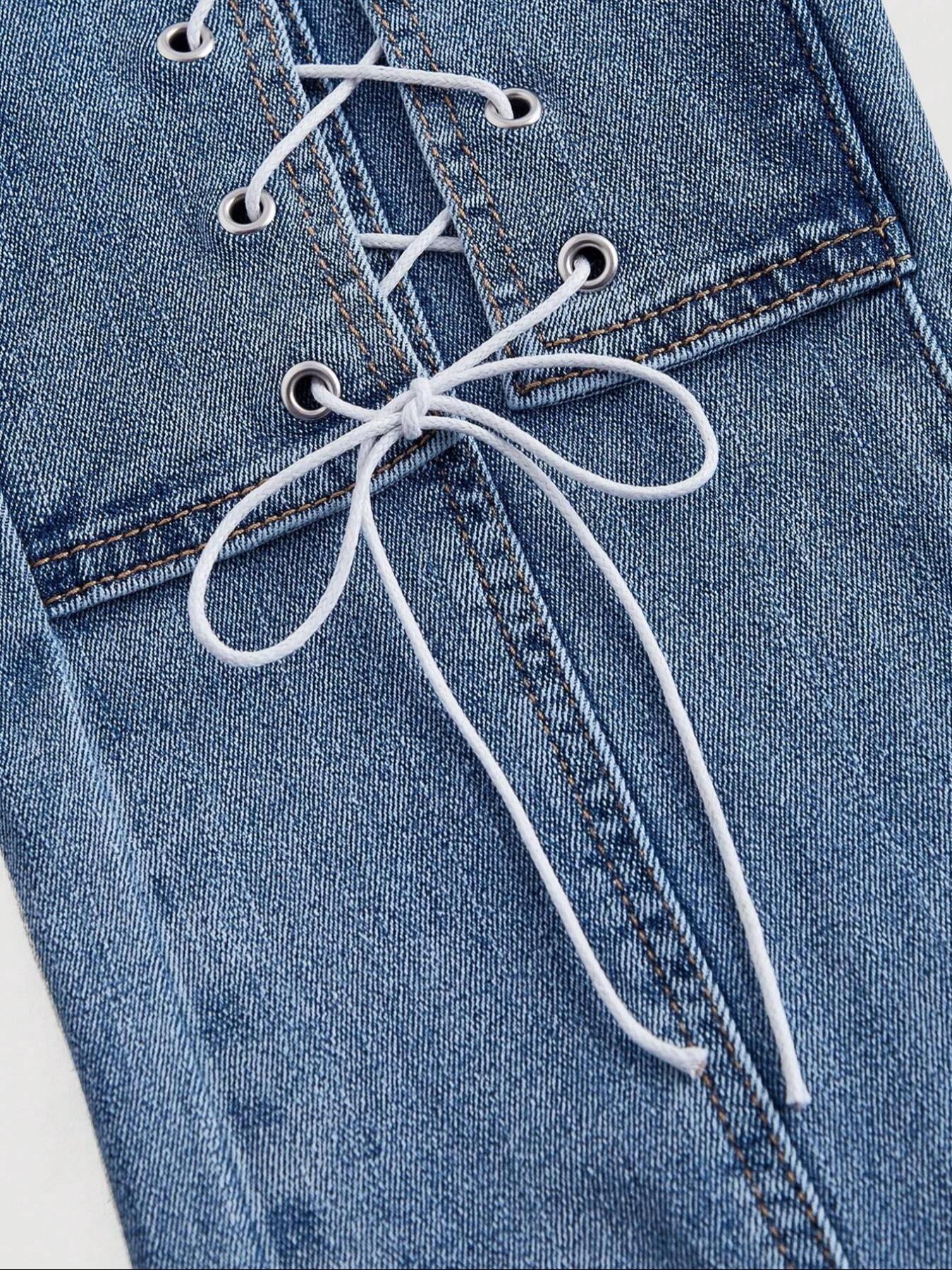 Women's New Bell Bottom Wrap Jeans Trendy Fashion Elastic Fitted Comfort Washed Denim Jeans, Personalized Female Long Jeans, Elegant Style, All Seasons