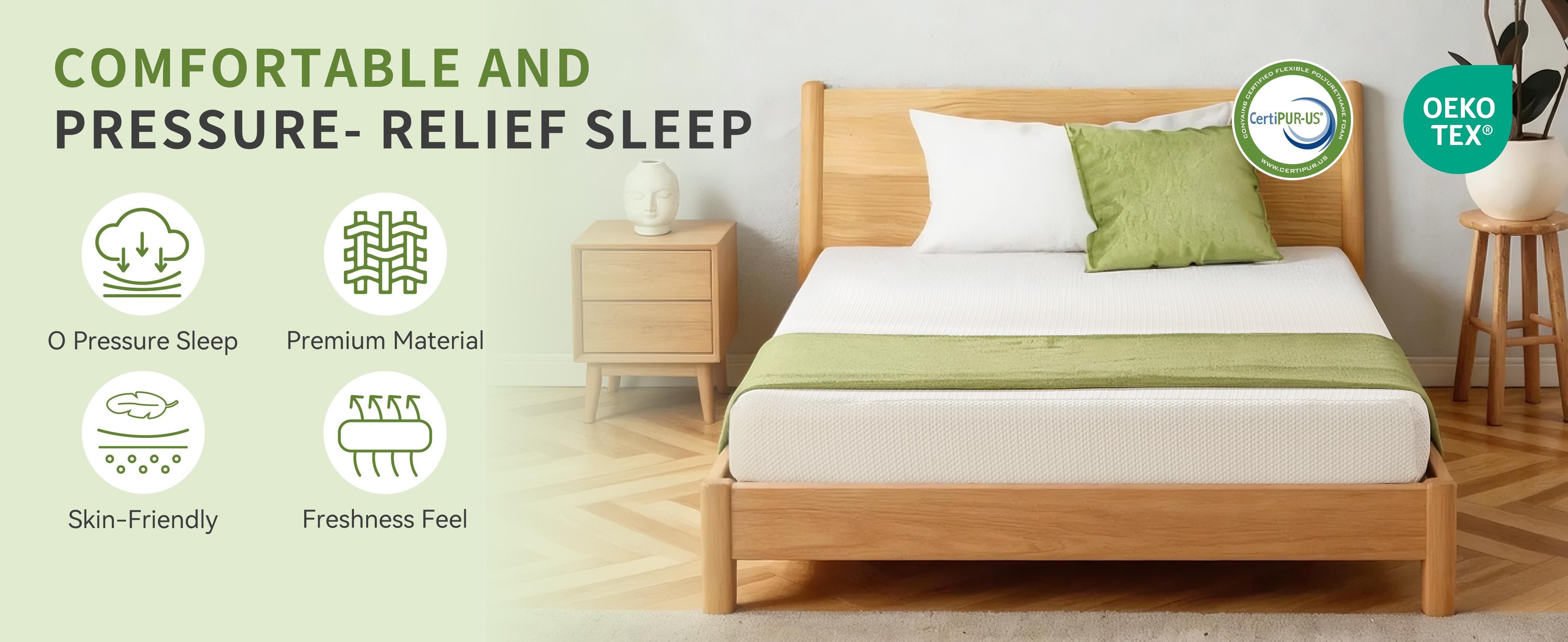 6 Inch Full Size Memory Foam Mattress, Bed in a Box, Medium Firm, Pressure Relief, CertiPUR-US Certified