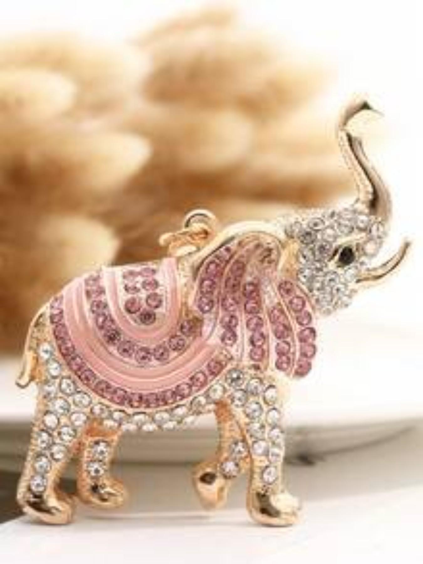 Rhinestone Elephant Hollow Out Pendant Keychain Charm, Bling Bling Keychains, Sparkling Keychain, Elegant Lady Bag Key Holder, Fashionable Alloy Keychain, Aesthetic Keychain, Fashionable Accessory for Women