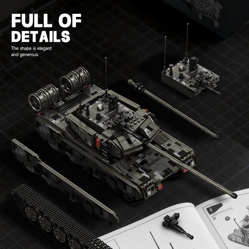 1068pcs Main Battle Tank 99a Building Toy Set, High Difficulty Model Kit for Adults Boys, Perfect Halloween Christmas Gift