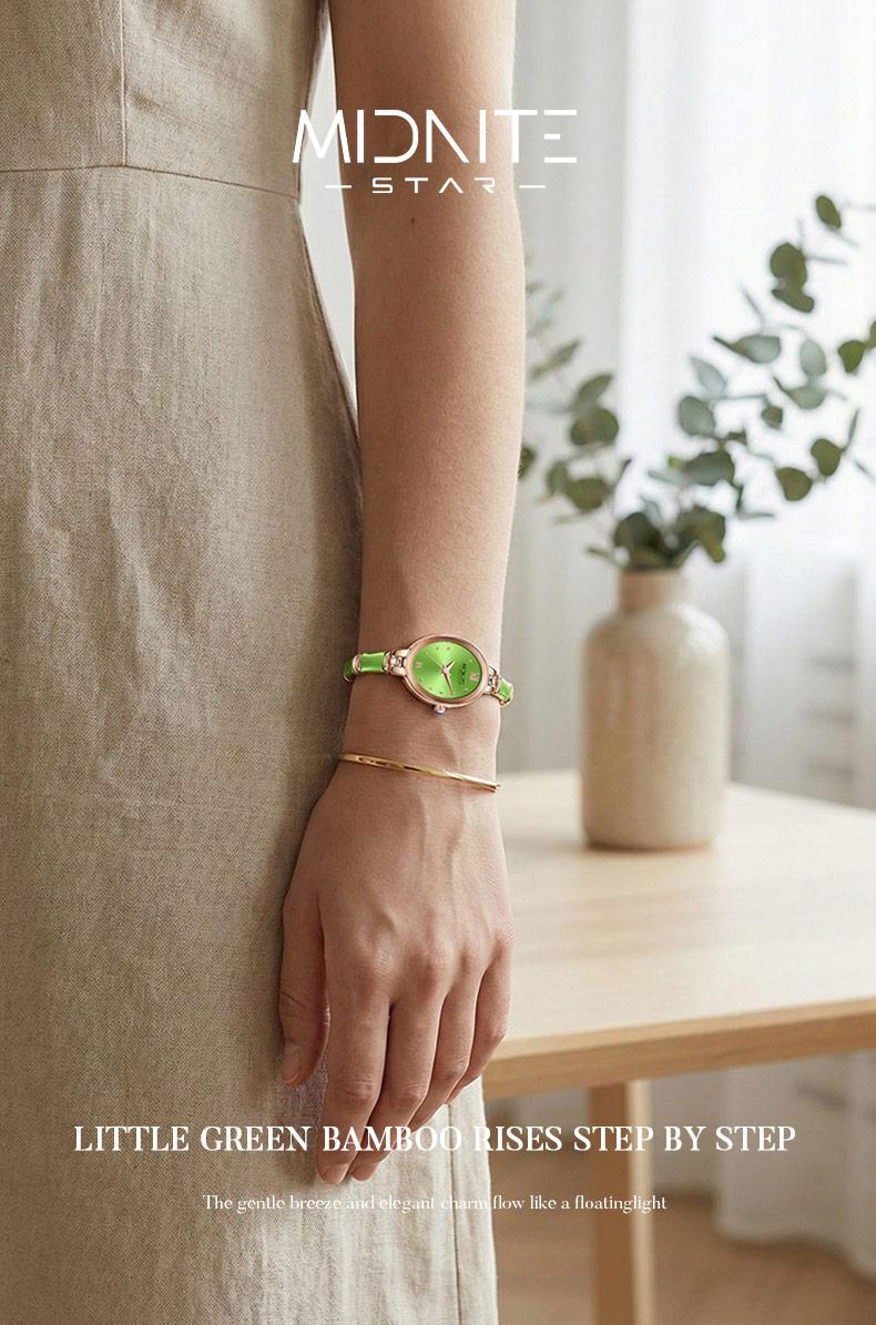 Ladies' Elegant Jewelry Bracelet Watch, 2-in-1 Design for Wristwatch & Bracelet Use, Stylish Delicate Appearance, Perfect Fashion Accessory for Women