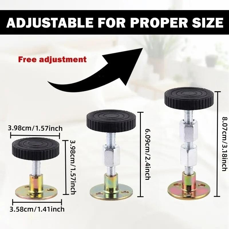 Adjustable Bed Frame Brackets, No Wobble Headboard Wall Mount Bracket, Quick Install Bed Headboard Reinforcement System, 2 Pieces