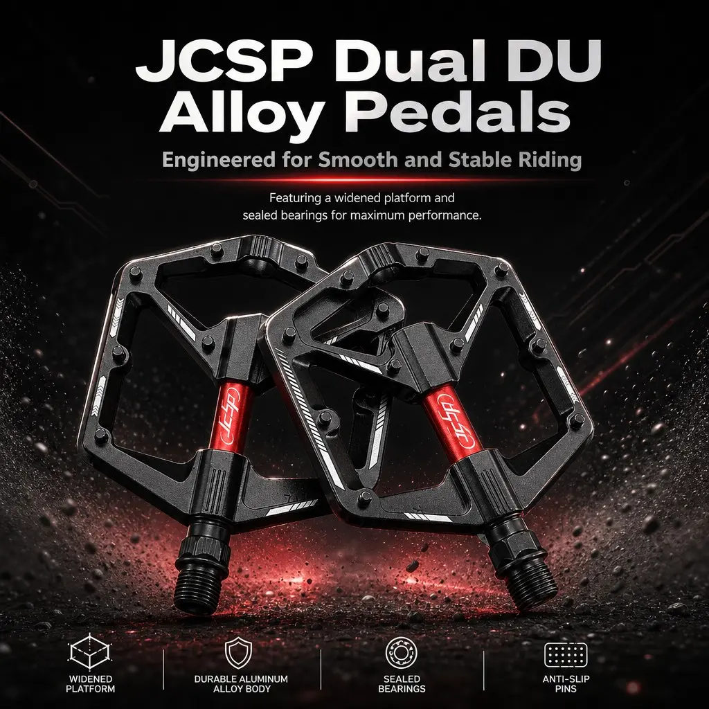 Aluminum Alloy Bike Pedals, Wide Anti-Slip Design, Compatible with Mountain Bikes & Road Bikes, Durable Bicycle Accessories, Bicycle Parts