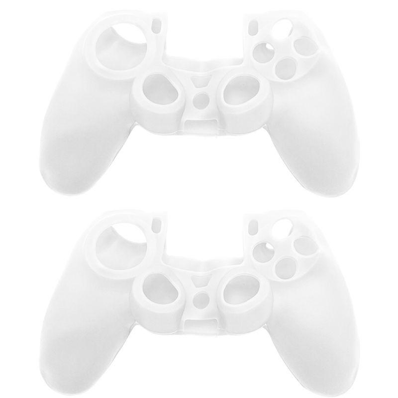 2PCS, PS4 game controller silicone protective cover, suitable for PS4 controller, silicone protective cover, non-slip and drop-resistant design, durable, suitable for gamers accessories