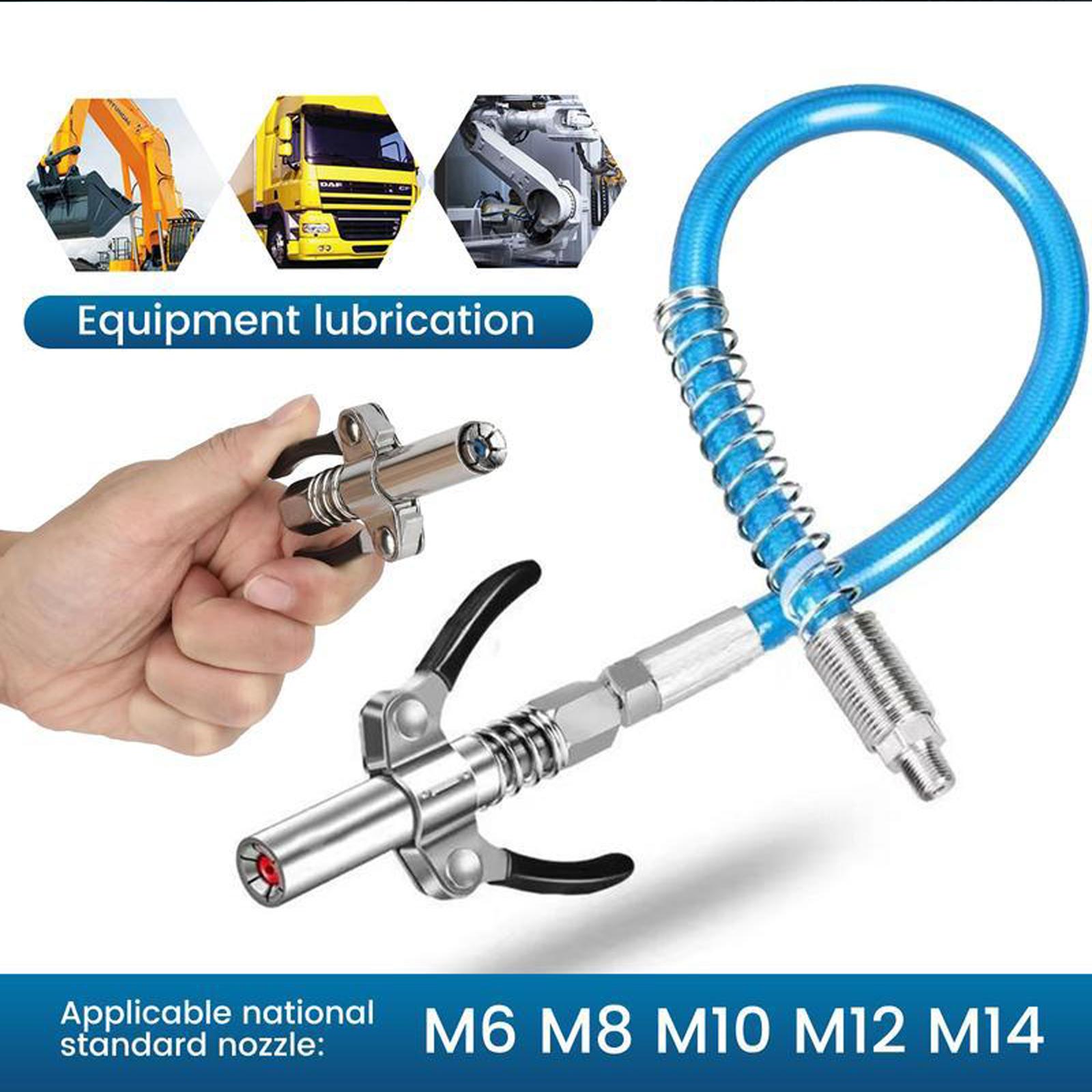 Grease Gun Coupler,12,000 PSI High Pressure Grease Nozzle Fittings,Compatible With All 1/8" NPT Grease Guns,Release Lock Oil Nozzles for Greasing All Machinery and Equipment Filling,MirrorZone.
