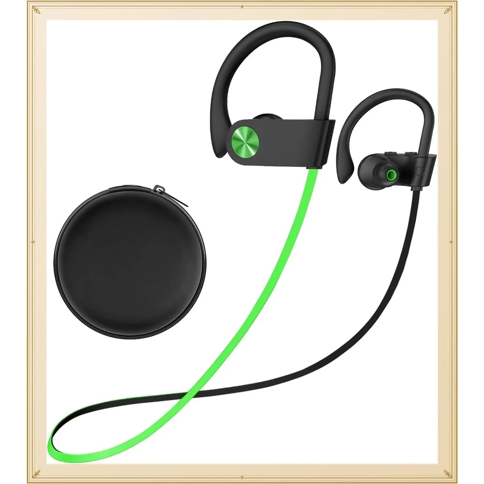 Bluetooth 5.3 Wireless Sports Earbuds, IPX7 Waterproof Sweatproof In-Ear Headphones with Mic, 16H Playtime, Noise Cancelling Stereo Sound for Gym Running WorkoutGift