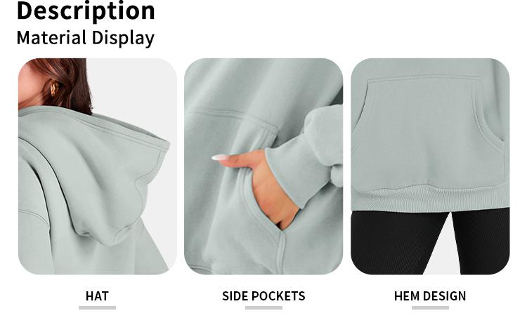 Trendy Queen Womens Oversized Hoodies Fleece Sweatshirts Long Sleeve Sweaters Pullover Fall Outfits Winter Clothes